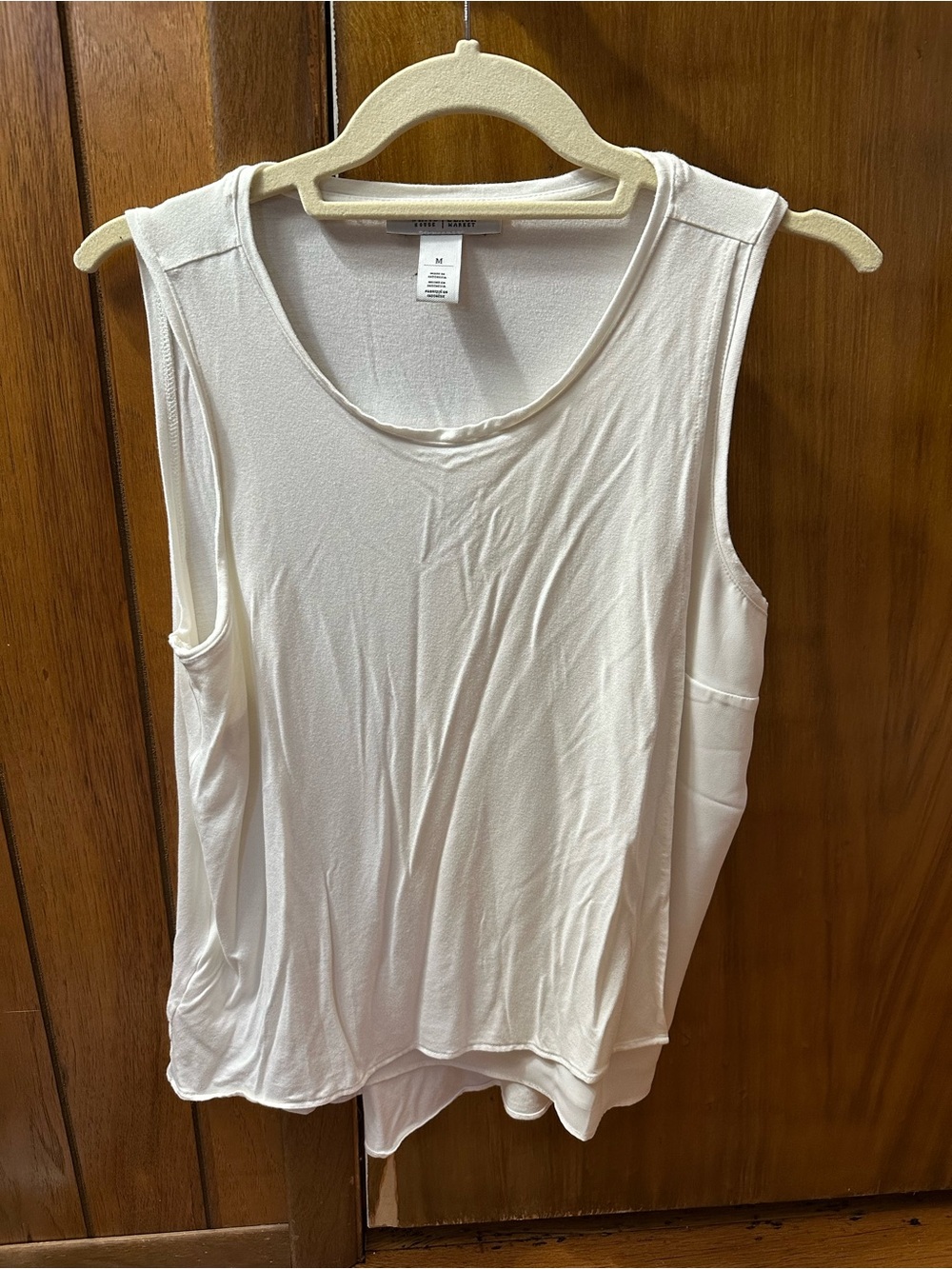 White House Black Market Sleeveless Tank Top - Cream size medium